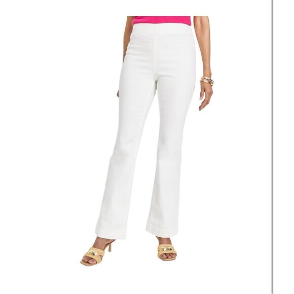 I.N.C. Women's Bootcut Pull-On Jeans Bright White Size 10 # G433 - Picture 1 of 11